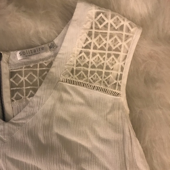 Solitaire by Ravi Khosla Laced White Top - Picture 5 of 8